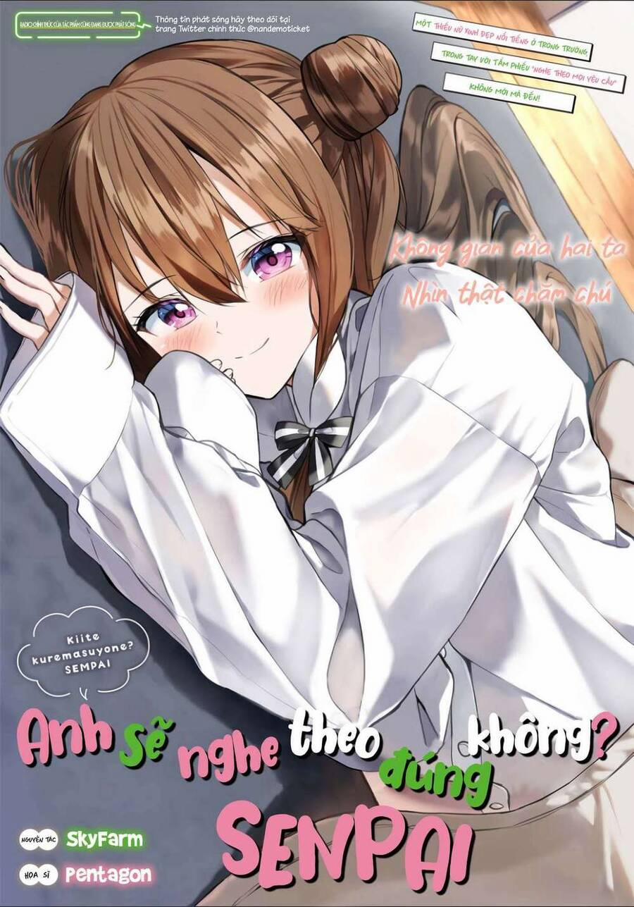Anh Sẽ Nghe Lời Em Chứ? Senpai 9 trang 0