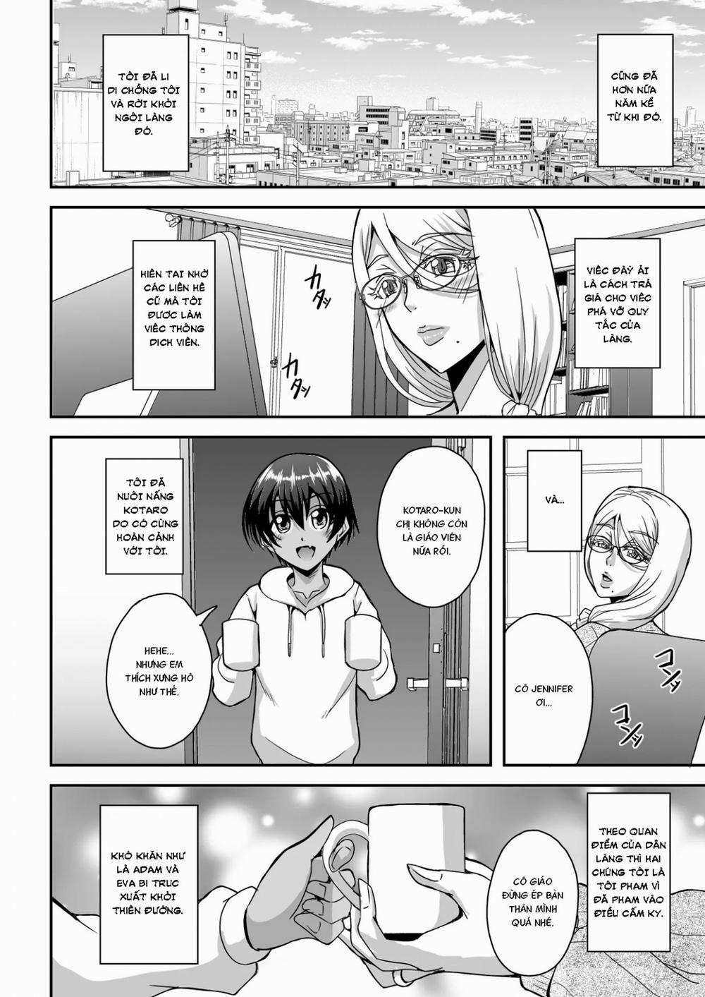 Bakunyuu Hitozuma Kinpatsu Gaikokujin Jokyoushi ga Mura no Inshuu de Kasshoku Shota no Fudeoroshi o Suru Hanashi Oneshot trang 56