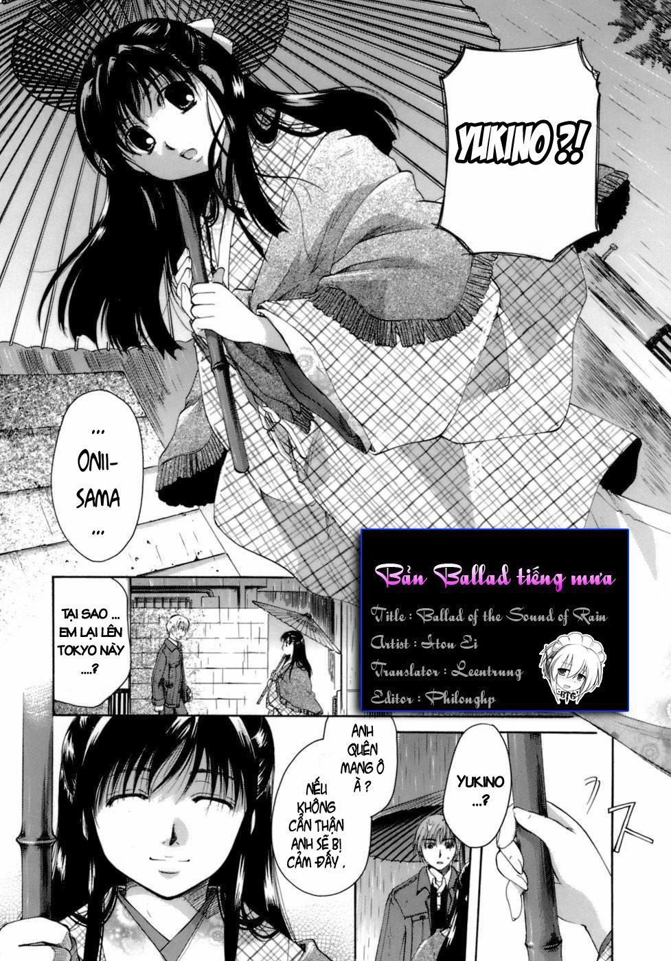 Ballad of the Sound of Rain Oneshot trang 1
