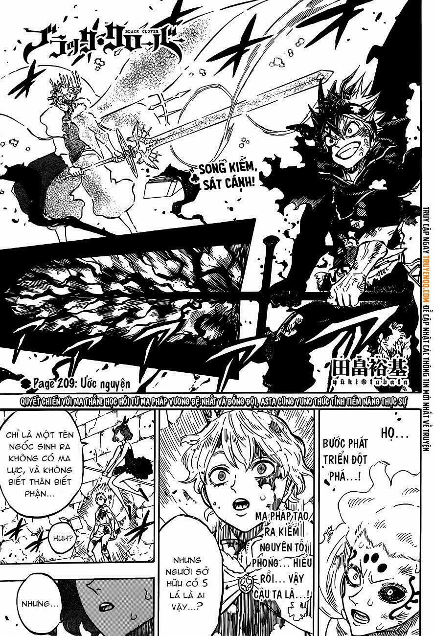 Black Clover – Pháp Sư Không Phép Thuật 209 trang 1