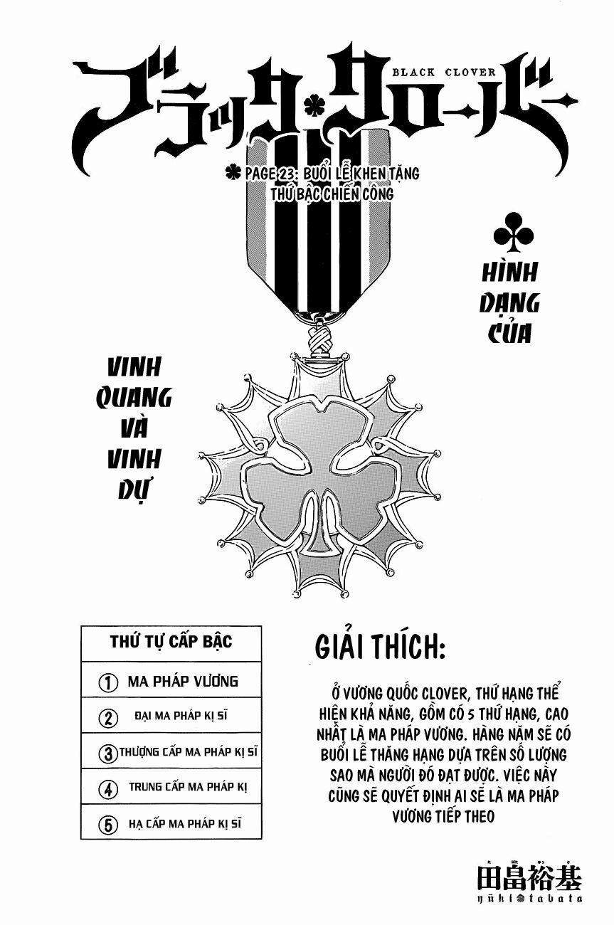 Black Clover – Pháp Sư Không Phép Thuật 23 trang 0