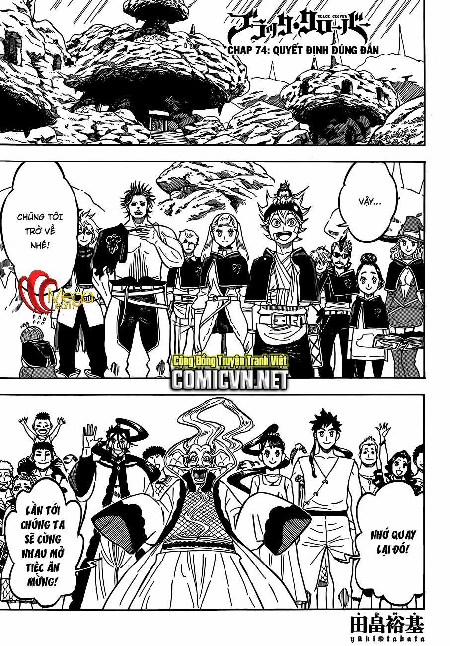 Black Clover – Pháp Sư Không Phép Thuật 74 trang 1