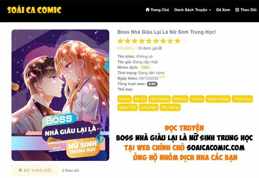 Boss Nhà Giàu Lại Là Nữ Sinh Trung Học! 15 trang 0