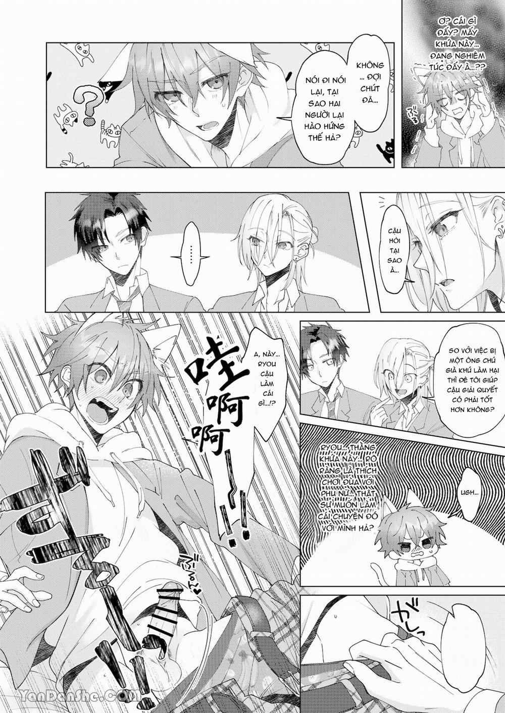 Cách Duy Nhất Để Chữa Bệnh Phát Tình Của Tôi Là Hứng Tinh Từ Hai Thằng Bạn Ư! 3 trang 11