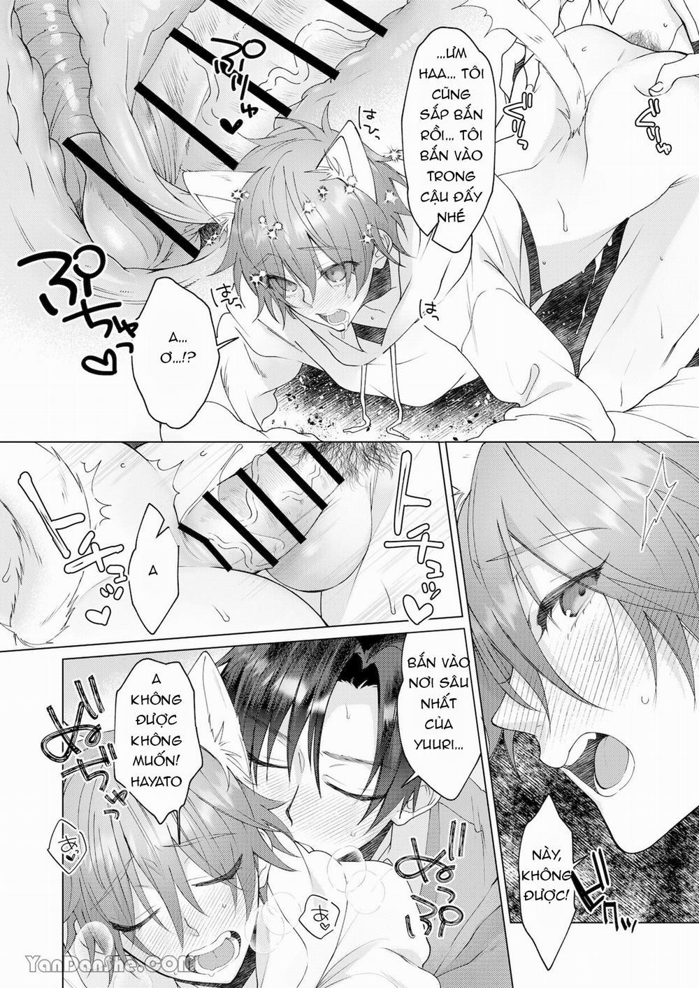 Cách Duy Nhất Để Chữa Bệnh Phát Tình Của Tôi Là Hứng Tinh Từ Hai Thằng Bạn Ư! 3 trang 41