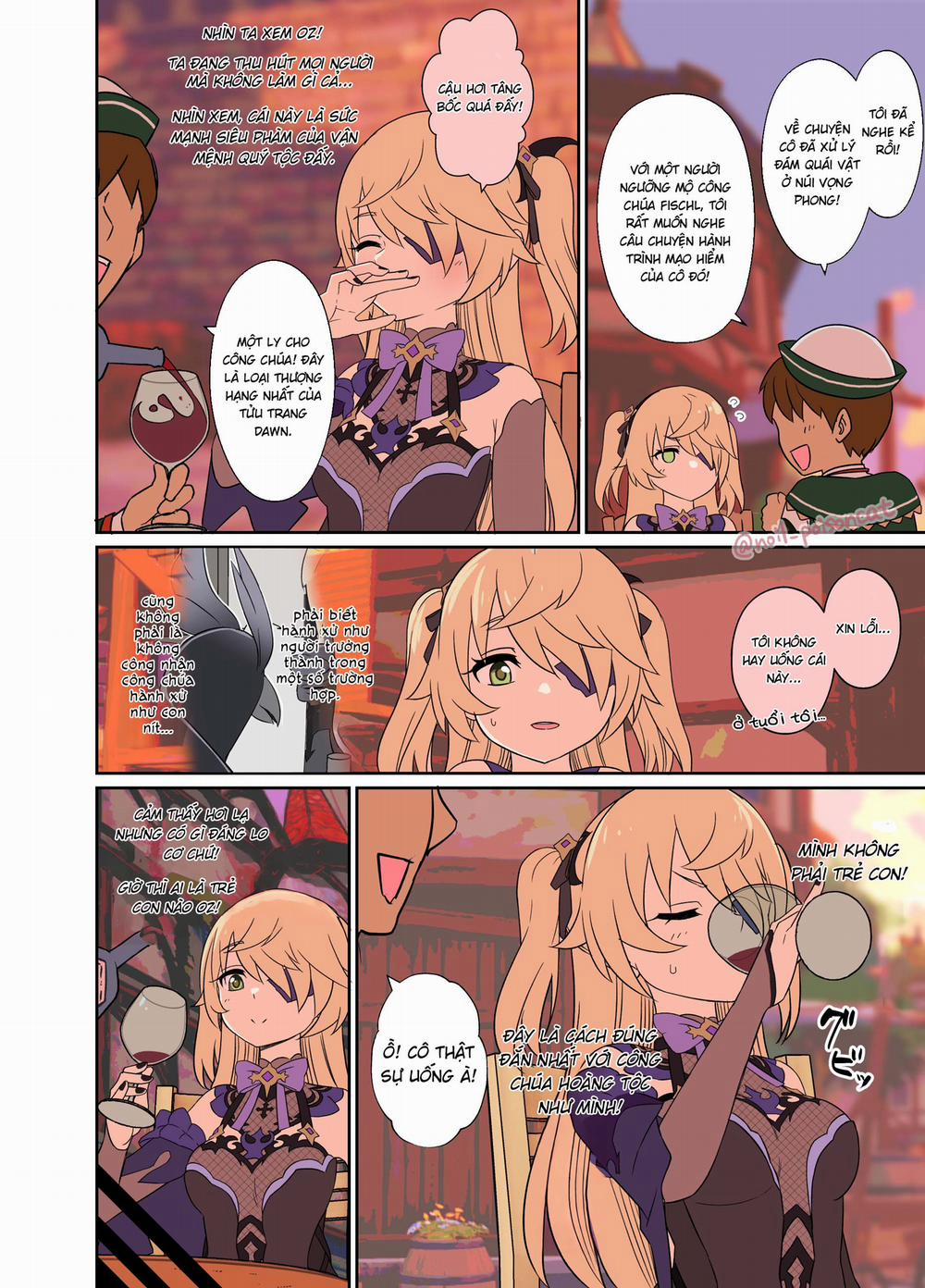 Câu chuyện về Fischl say xỉn làm chuyện xấu Chạy đâu con sâu trang 5