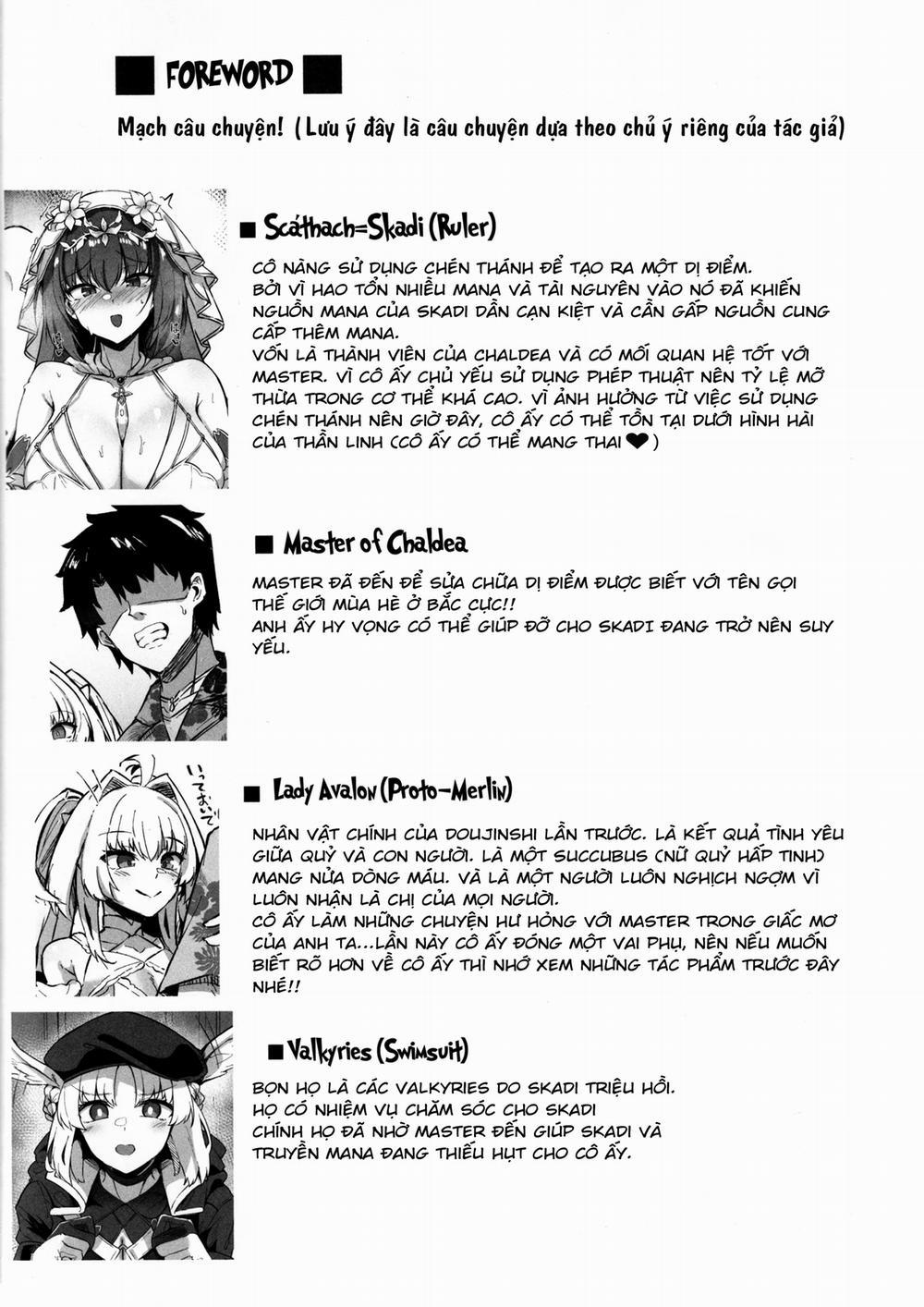 Chaldea Midsummer Vacation. Marrying and Mana Transferring with Bride Skadi (Bản full màu) Oneshot trang 3