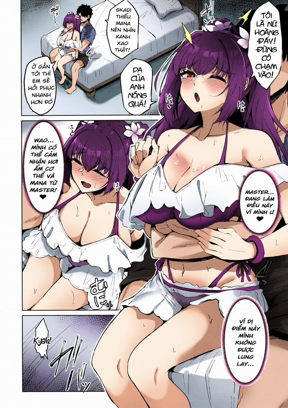 Chaldea Midsummer Vacation. Marrying and Mana Transferring with Bride Skadi (Bản full màu) Oneshot trang 7