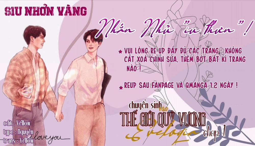 Chuyển Sinh Vào Thế Giới Quỷ Vương Evelogia 1 trang 0