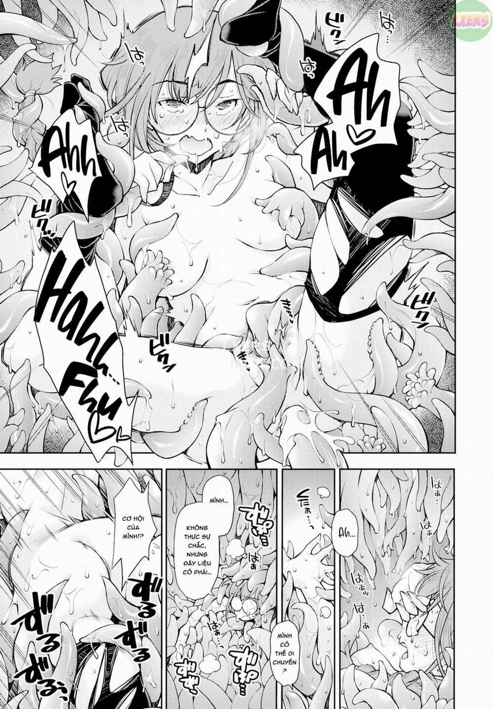 Có một mê cung mà một nữ hiền nhân không thể trốn thoát cho đến khi cô ấy đánh bại các xúc tu Oneshot trang 15