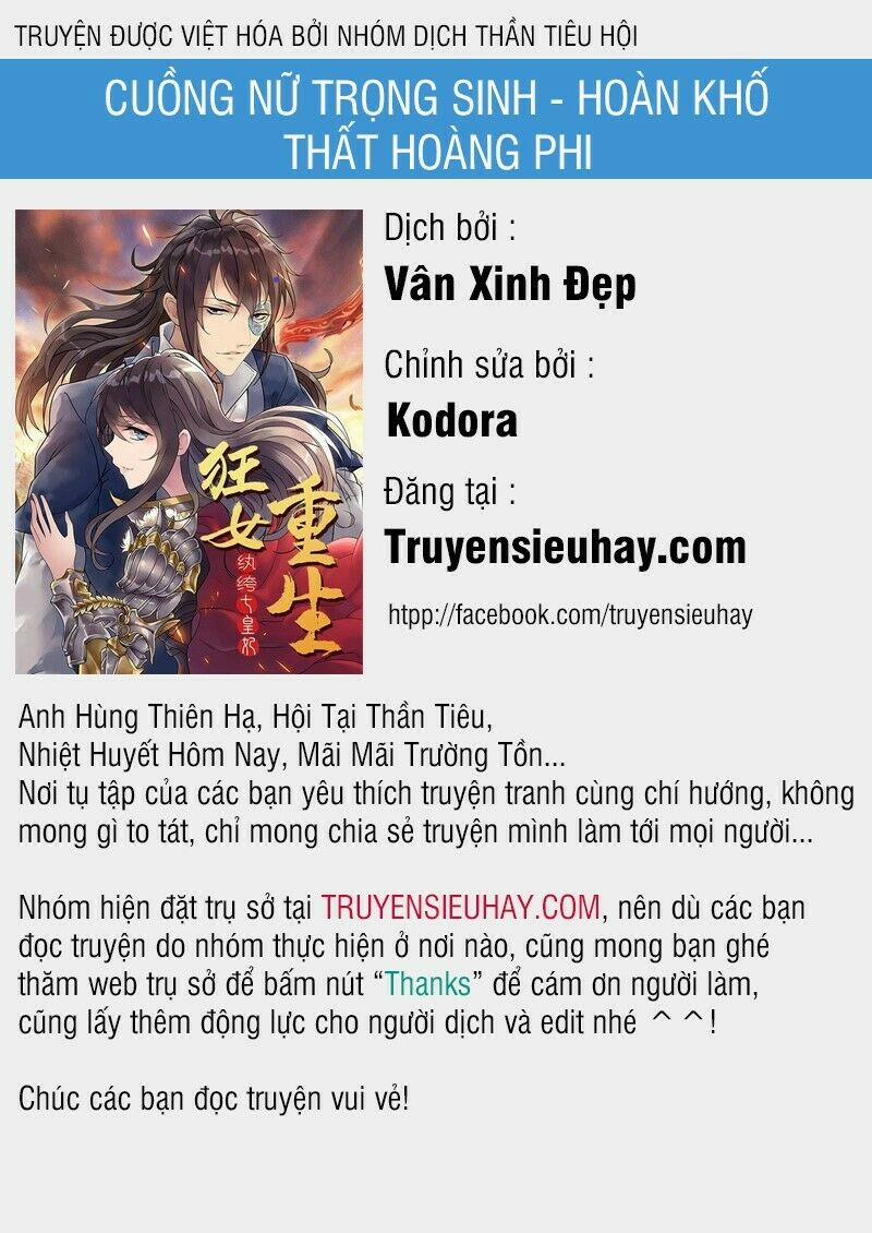 Cuồng Nữ Trọng Sinh - Hoàn Khố Thất Hoàng Phi 60 trang 0
