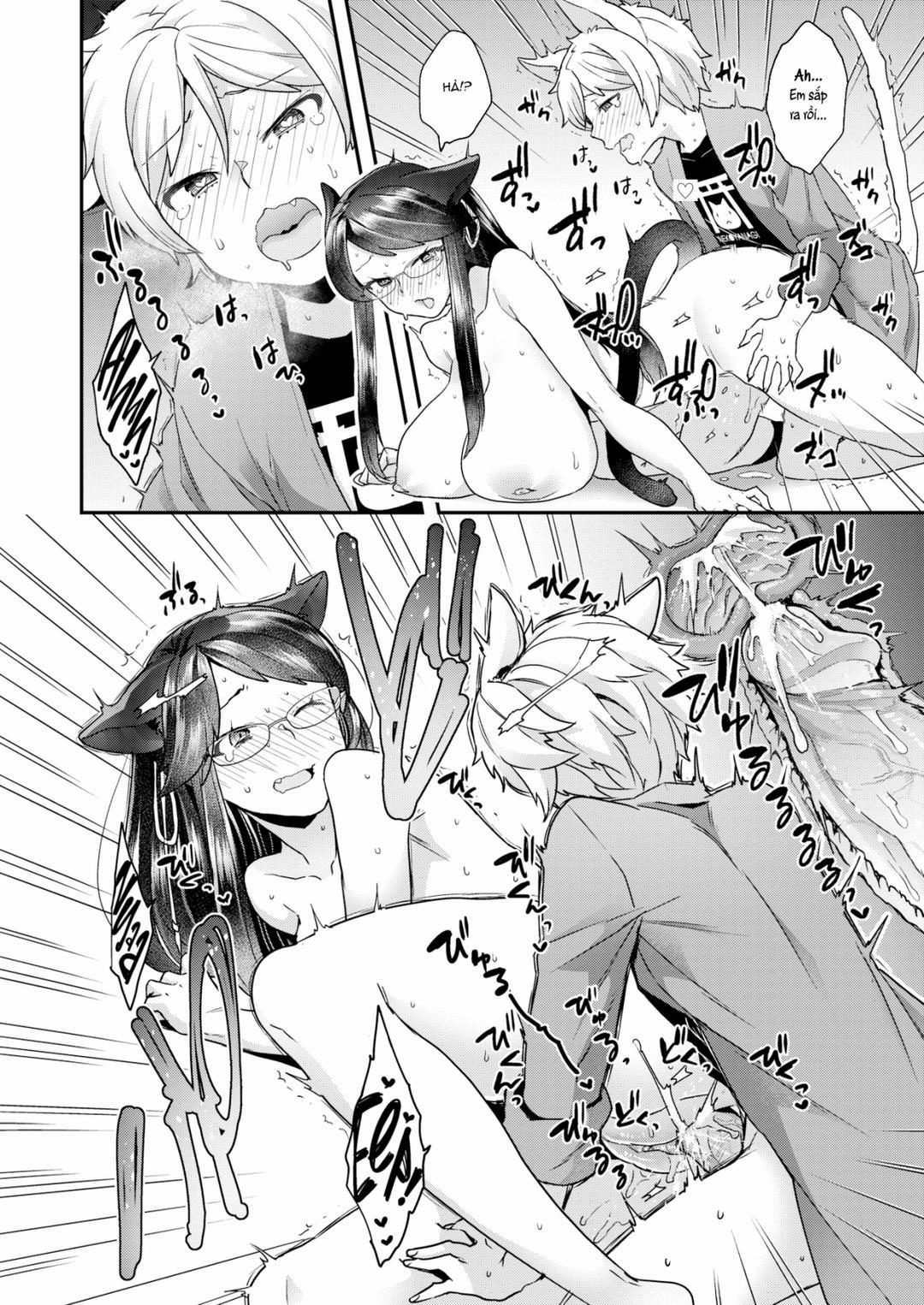 Dính lời nguyền của thần mèo Oneshot trang 16