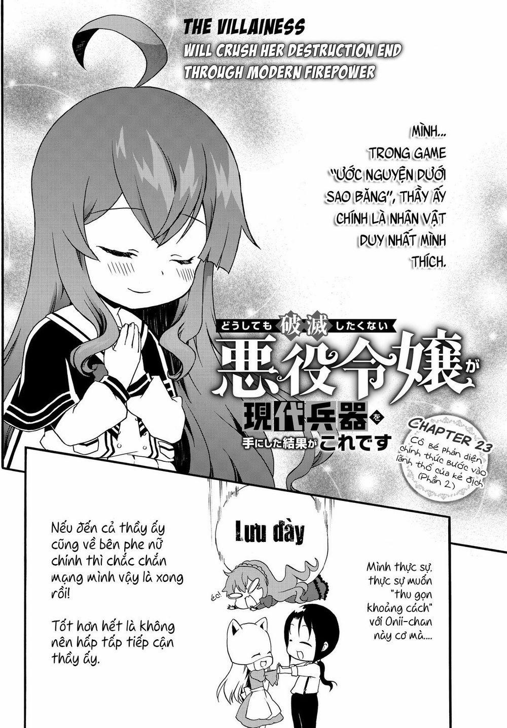 Doushitemo Hametsushitakunai Akuyaku Reijou Ga Gendai Heiki Wo Te Ni Shita Kekka Ga Kore Desu 23 trang 1