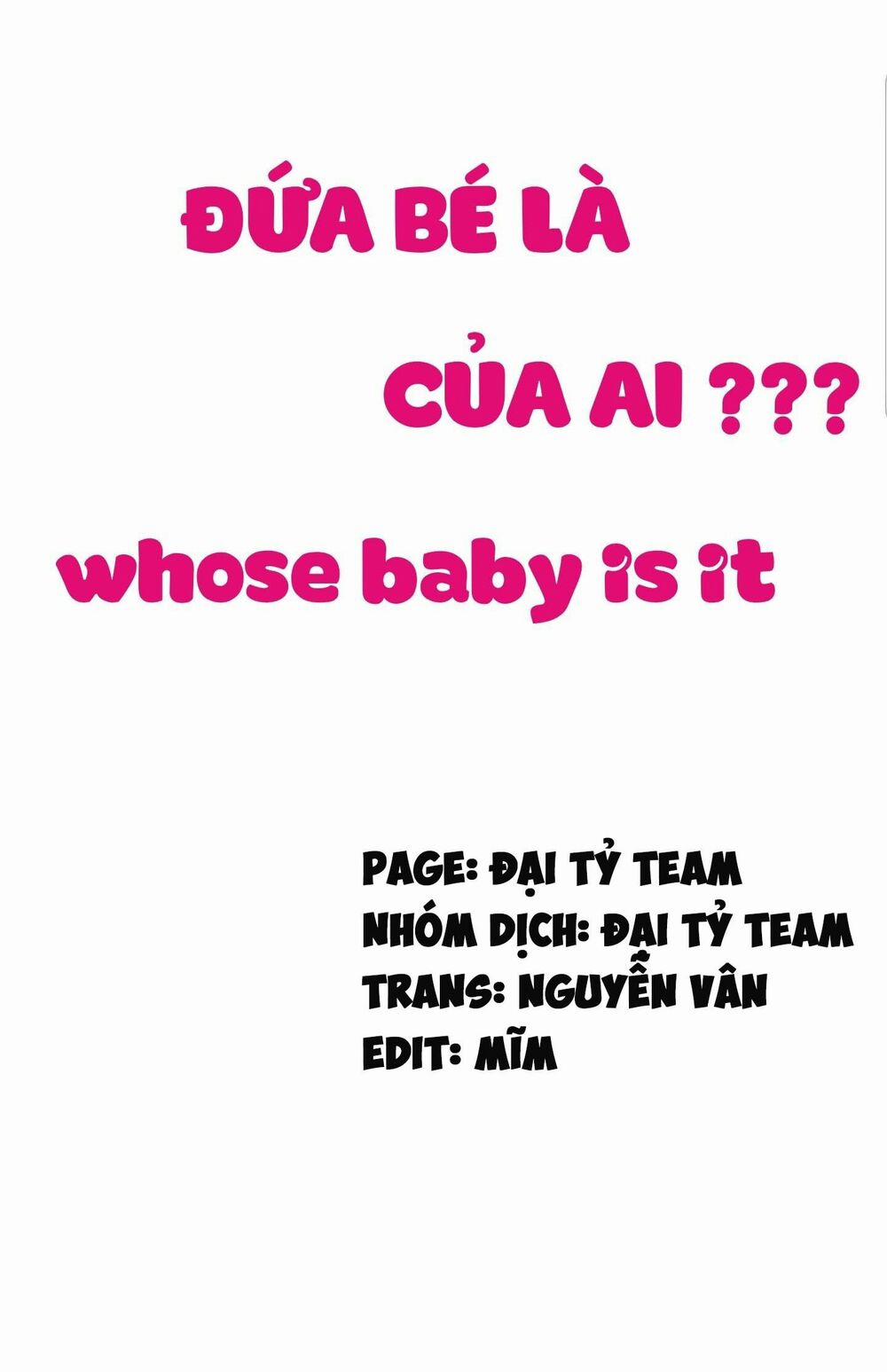 Đứa Bé Là Của Ai ???? 85 trang 0
