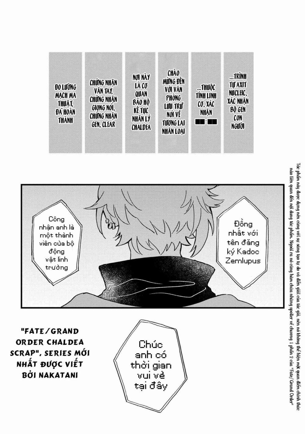 Fate/grand Order Chaldea Scrap 1 trang 1