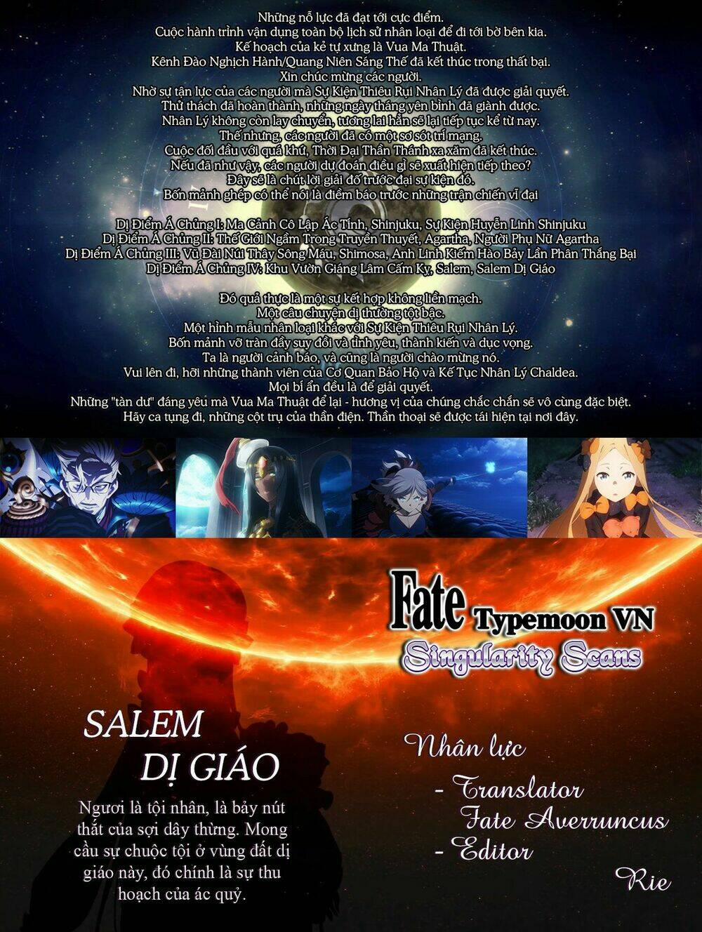 Fate/grand Order: Epic Of Remnant – Salem 13 trang 0