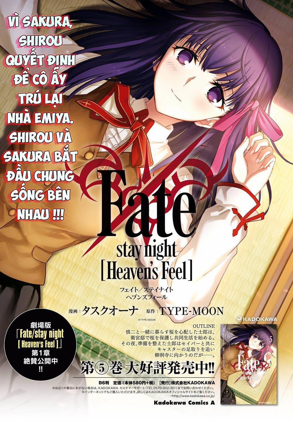 Fate/stay Night Heaven's Feel 31 trang 0