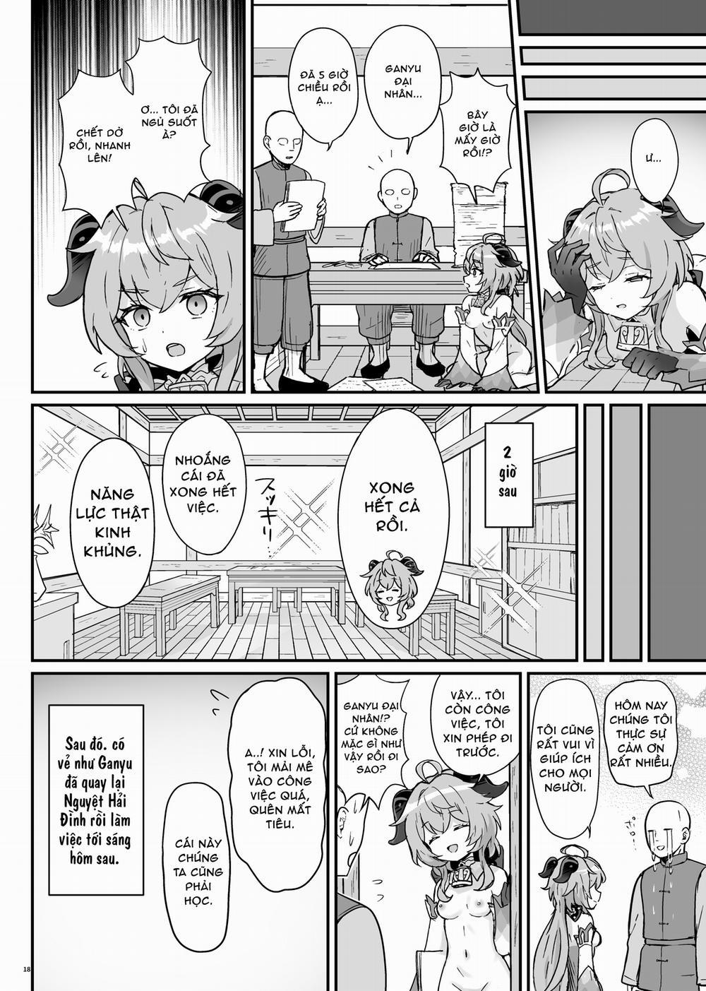 Ganyu-chan ga Shigoto to Seiyoku Shori o Otetsudai suru Hon. Oneshot trang 18