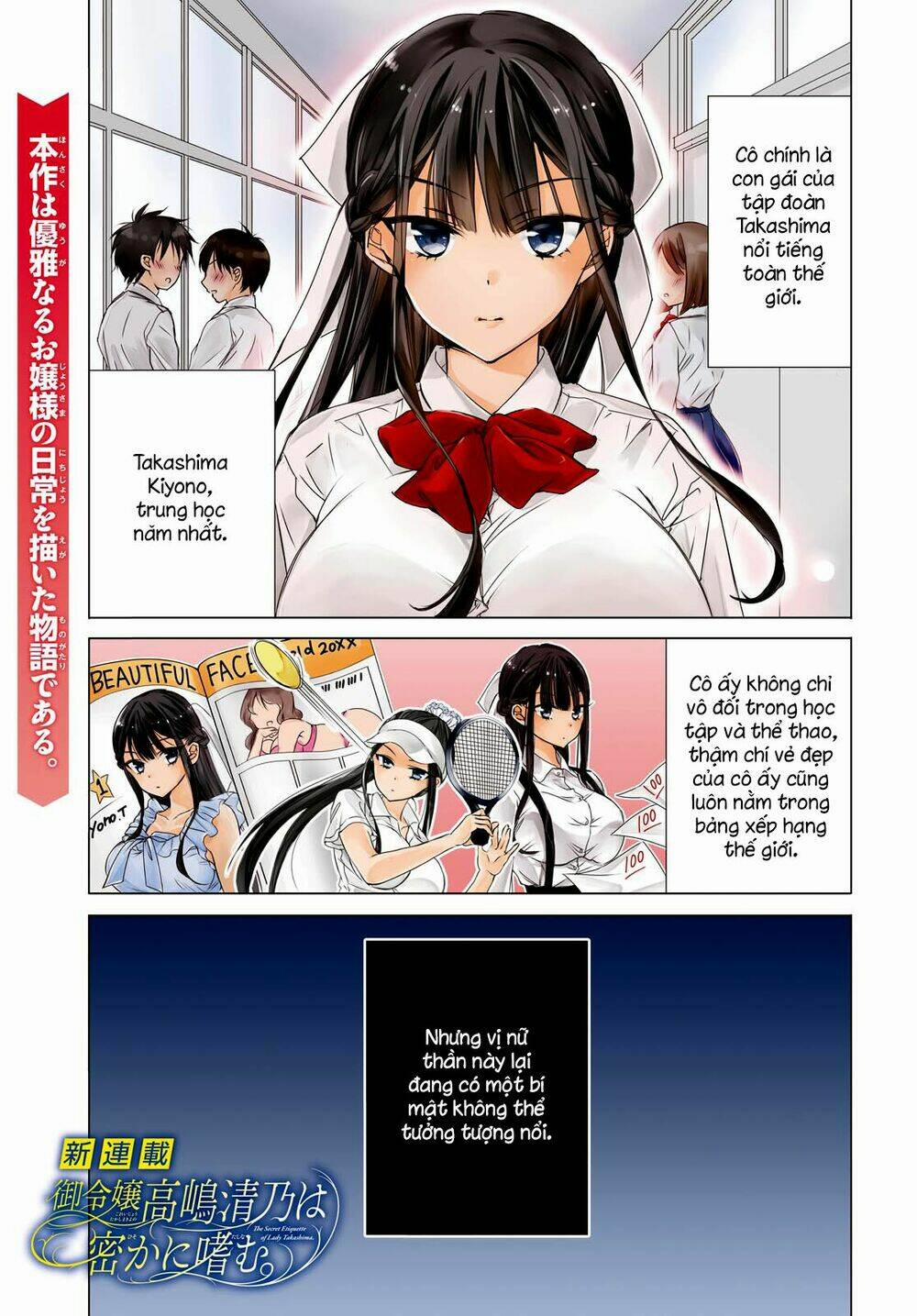 Goreijo Takashima Kiyono Wa Hisoka Ni Tashinamu 1 trang 1