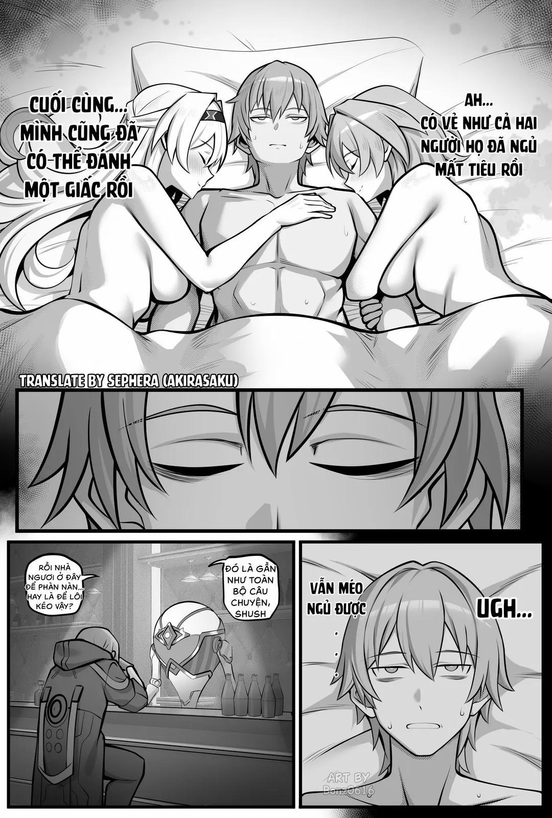 Hai cô bạn gái không bao giờ cho tôi ngủ Oneshot trang 18