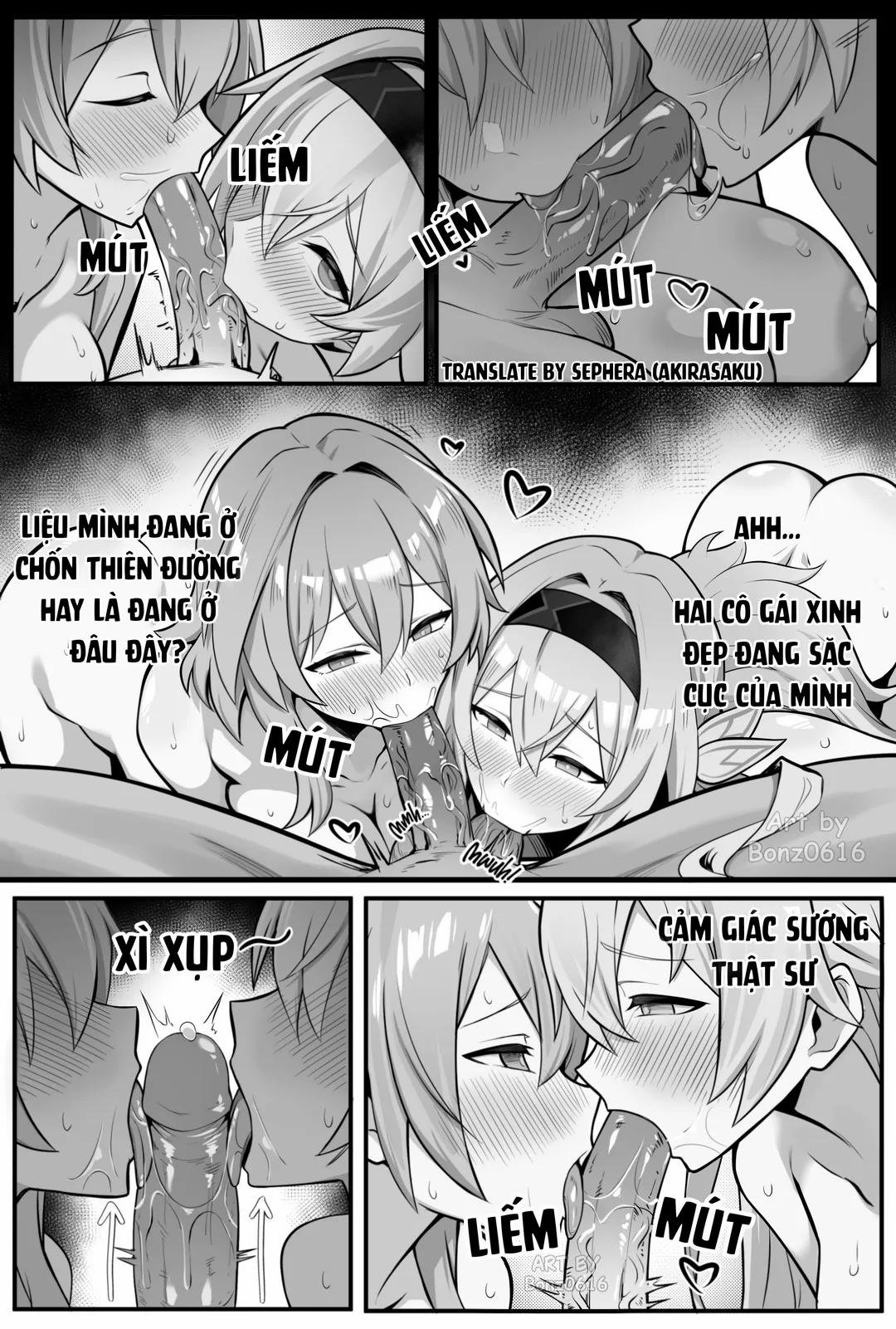 Hai cô bạn gái không bao giờ cho tôi ngủ Oneshot trang 6