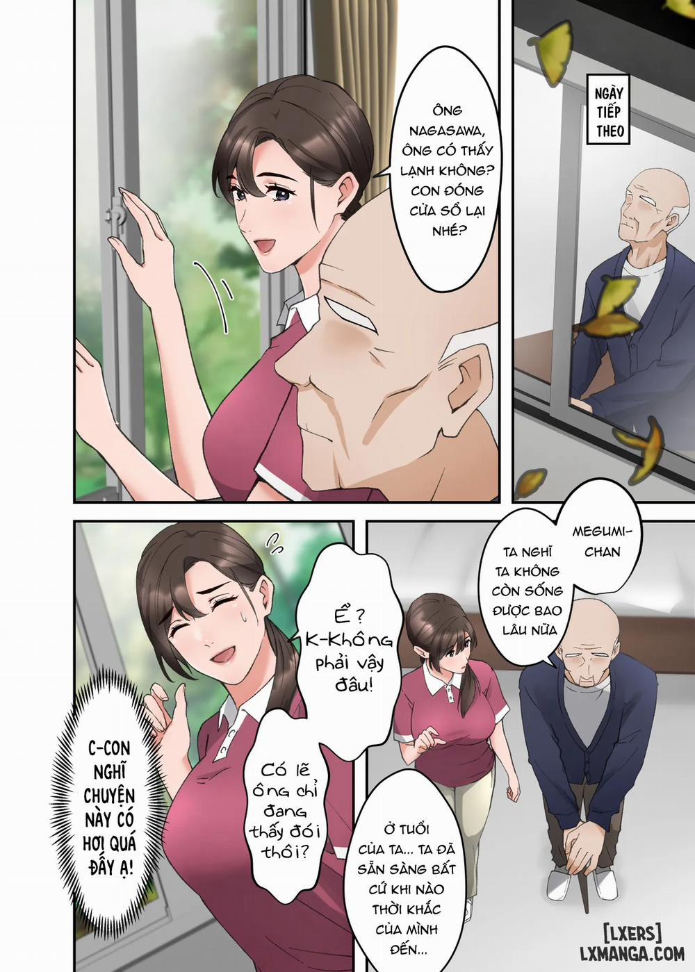 Hitozuma no Kaigoshi ga Yoboyobo Jii-san ni Ikasare Makuru Hanashi- Truyện Màu 1 trang 4