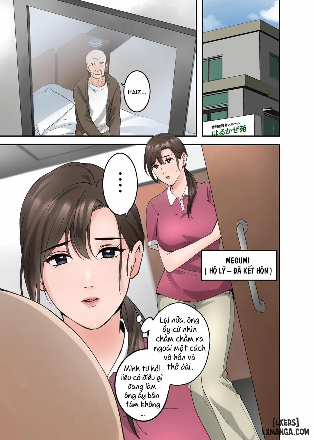 Hitozuma no Kaigoshi ga Yoboyobo Jii-san ni Ikasare Makuru Hanashi Oneshot trang 1
