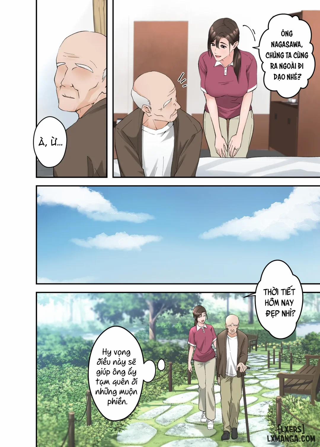 Hitozuma no Kaigoshi ga Yoboyobo Jii-san ni Ikasare Makuru Hanashi Oneshot trang 2