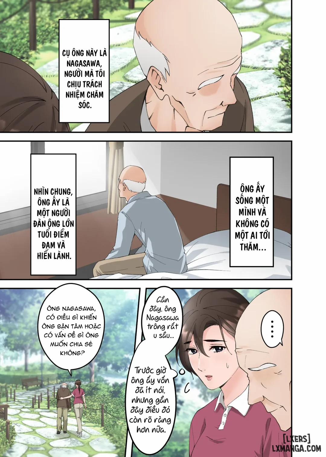 Hitozuma no Kaigoshi ga Yoboyobo Jii-san ni Ikasare Makuru Hanashi Oneshot trang 3