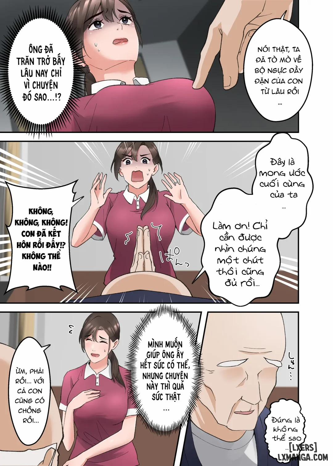 Hitozuma no Kaigoshi ga Yoboyobo Jii-san ni Ikasare Makuru Hanashi Oneshot trang 7