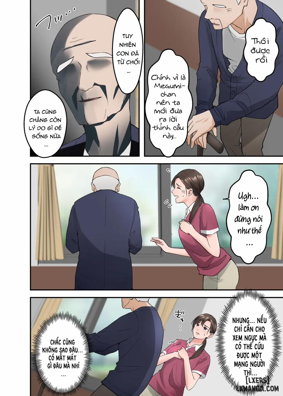 Hitozuma no Kaigoshi ga Yoboyobo Jii-san ni Ikasare Makuru Hanashi Oneshot trang 8