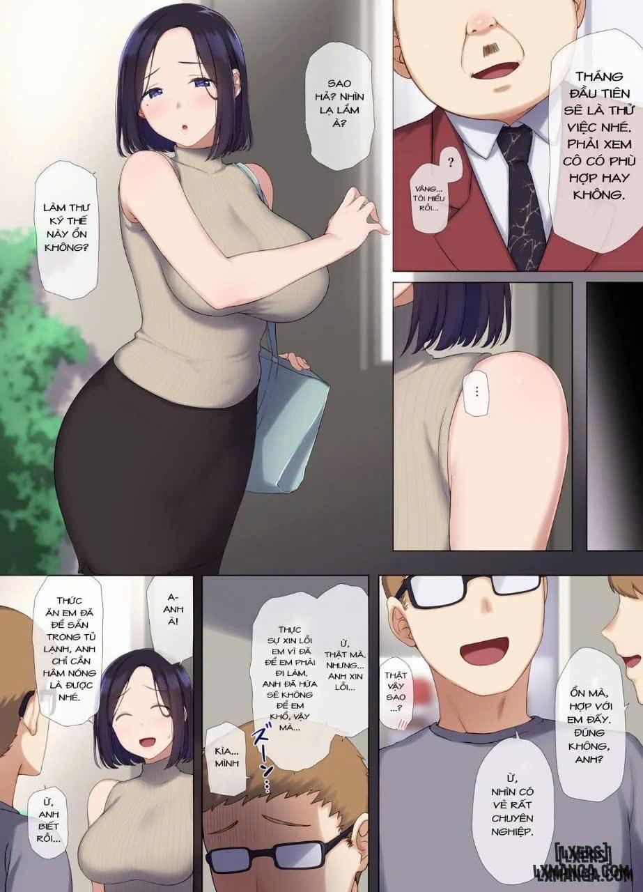 Hitozuma OL no Oshigoto wa Shachou no Musuko no Seishori Benki desu Oneshot trang 5