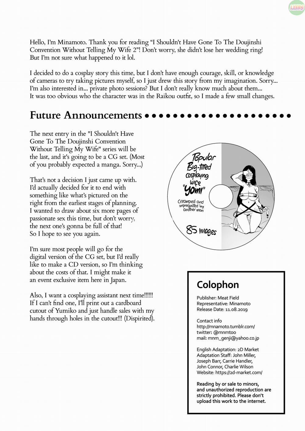 I Shouldn't Have Gone To The Doujinshi Convention Without Telling My Wife 2 END trang 36