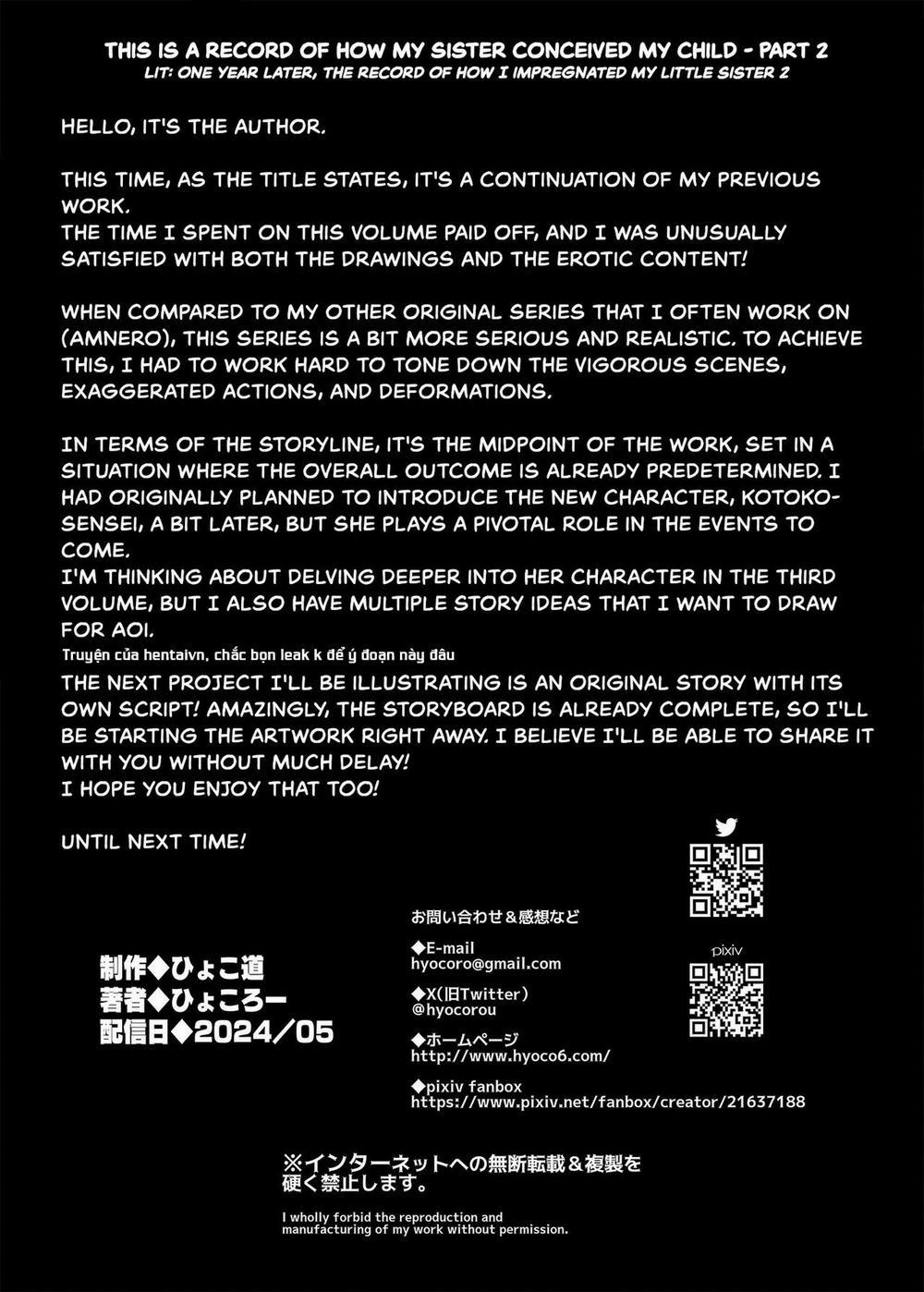 Ichinengo_ Ore no Ko o Haramu Imouto no Kiroku 2 Còn tiếp? trang 56