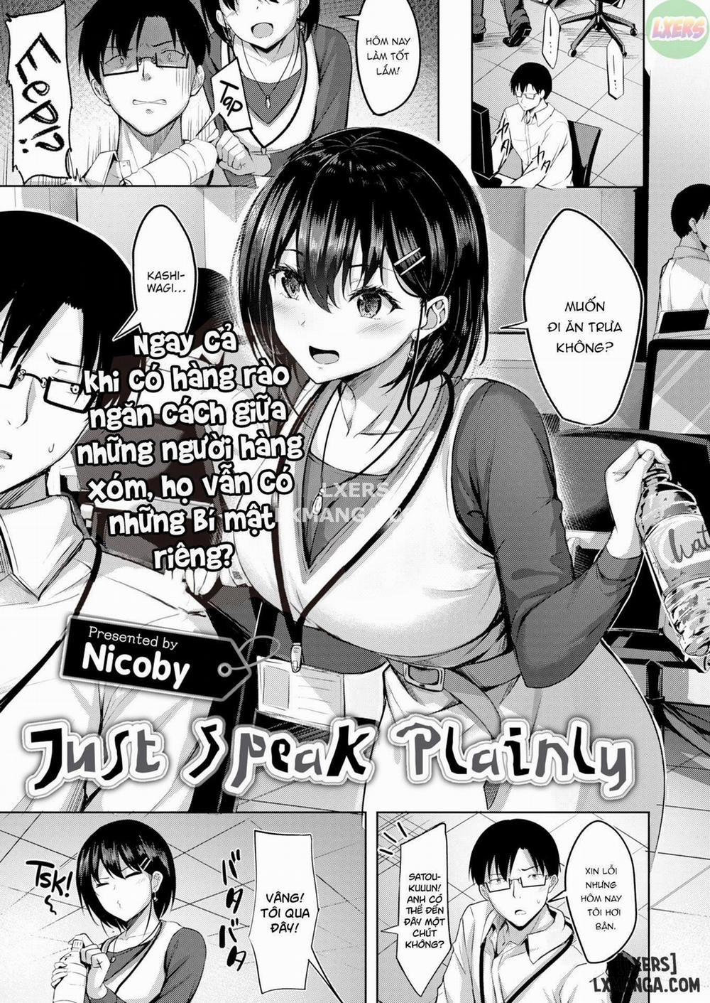 Just Speak Plainly Oneshot trang 0