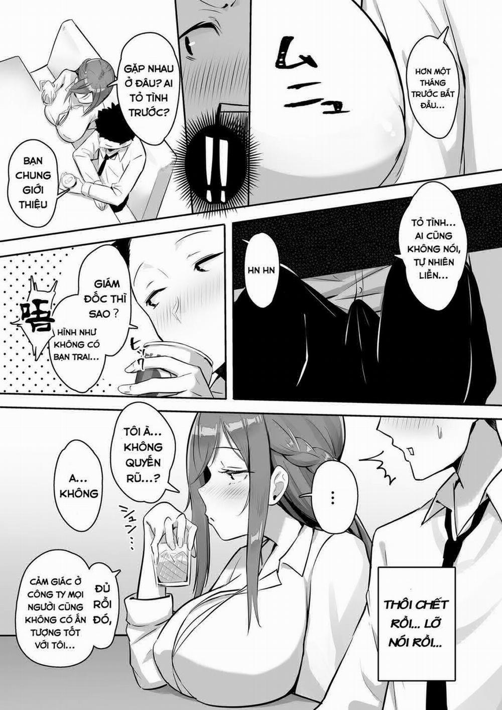 Kanojo ni wa Ienai… Kyonyuu Joushi to Hamemakuri SEX Zangyou Oneshot trang 9