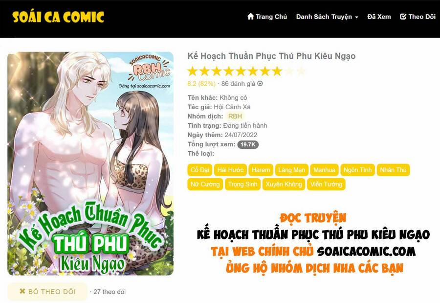 Kế Hoạch Thuần Phục Thú Phu Kiêu Ngạo 18 trang 0
