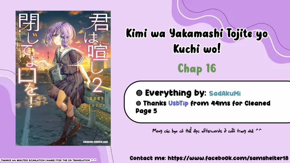 Kimi Wa Yakamashi Tojite Yo Kuchi Wo! 16 trang 0