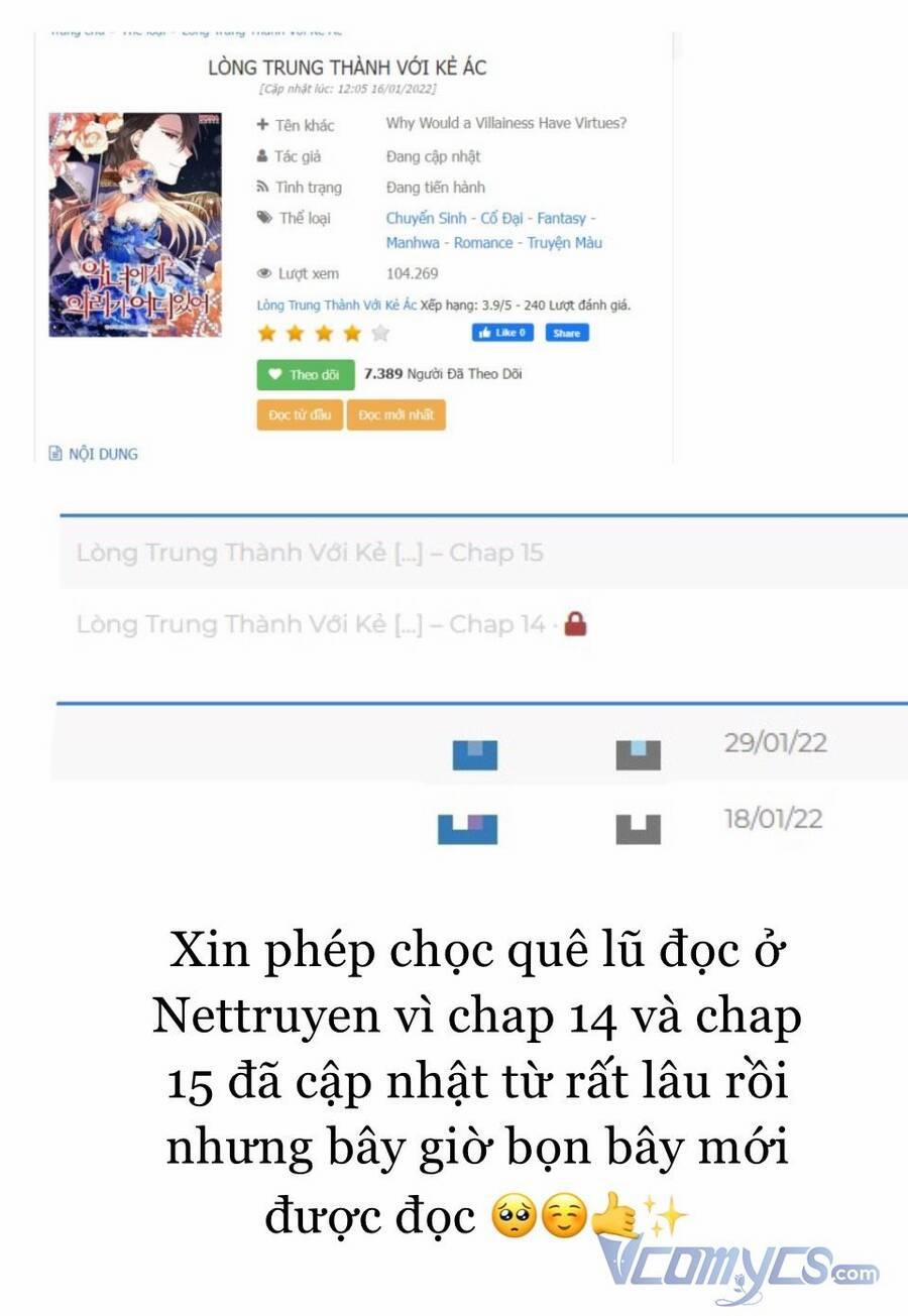 Lòng Trung Thành Với Kẻ Ác 16 trang 1