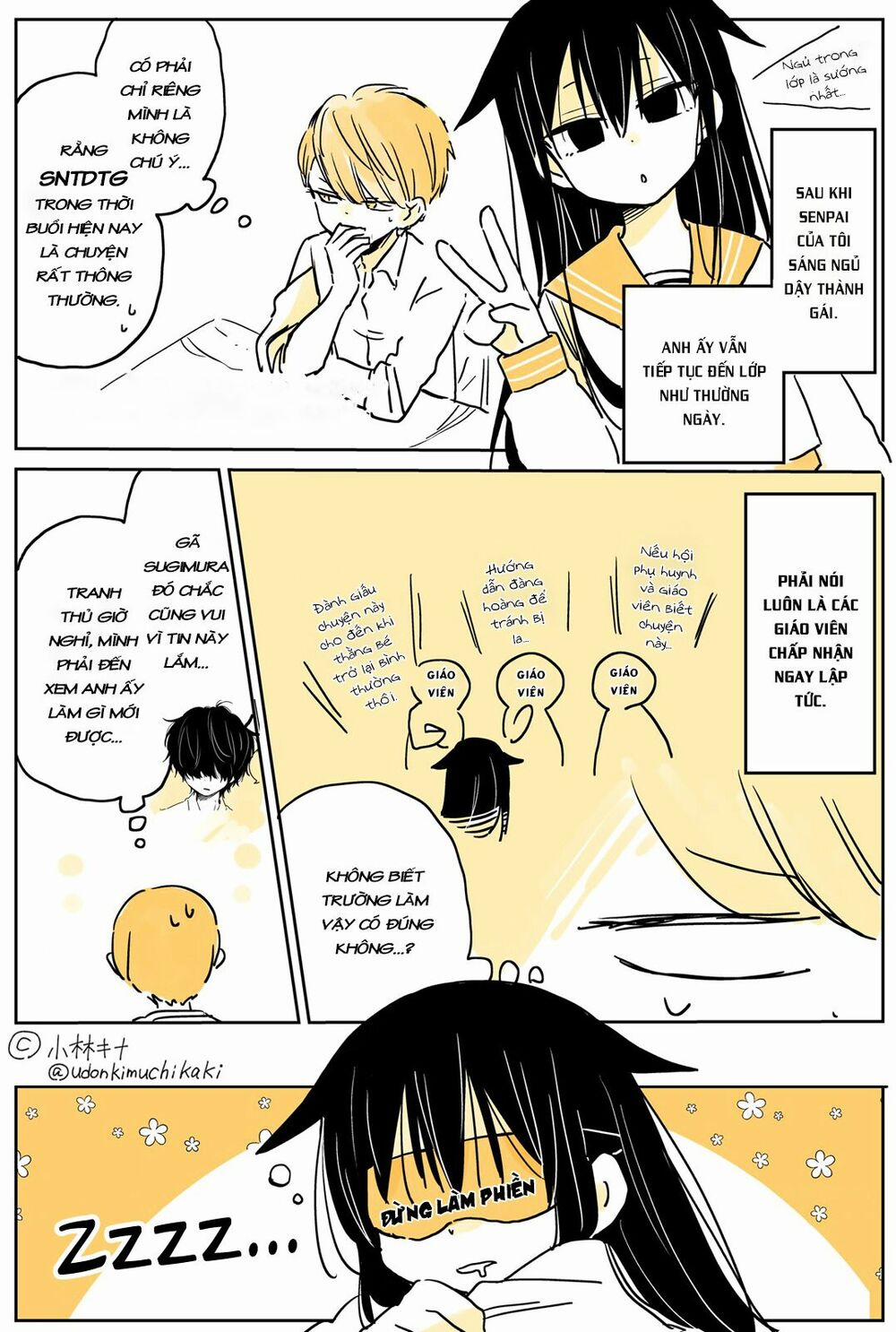 Mendokusagari Danshi Koukousei Ga Asa Okitara Onnanoko Ni Natteita Hanashi 4 trang 1