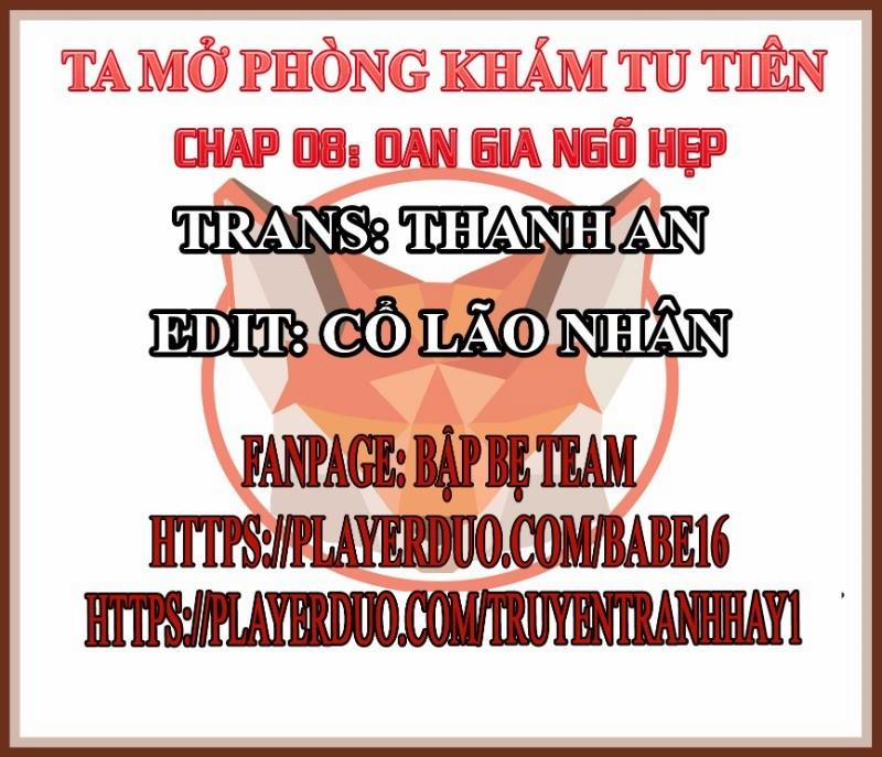 Mở Phòng Khám Tu Tiên 8 trang 0