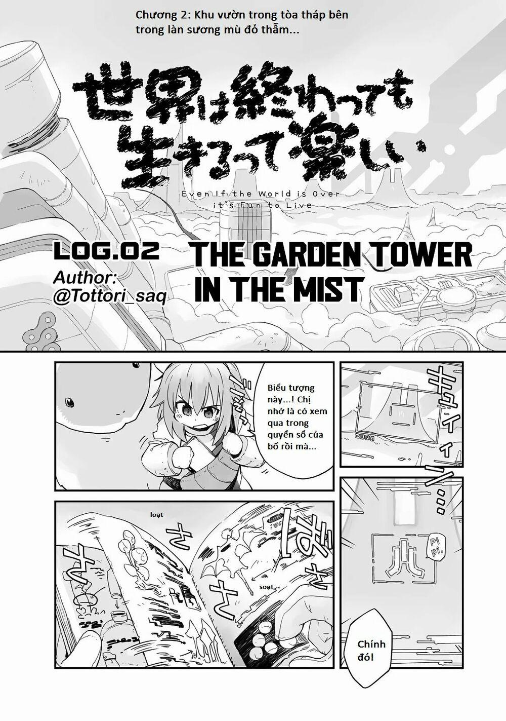Ngay Cả Khi Hậu Tận Thế, Thật Hạnh Phúc Vẫn Còn Được Sống… 0.0 Khu vườn trong tòa tháp ẩn trong làn sương mù đỏ thẫm trang 2