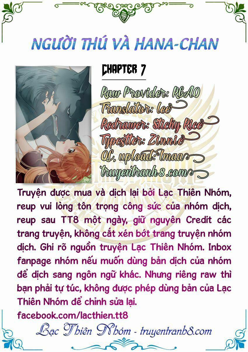 Người Thú Và Hana-Chan 7 trang 1