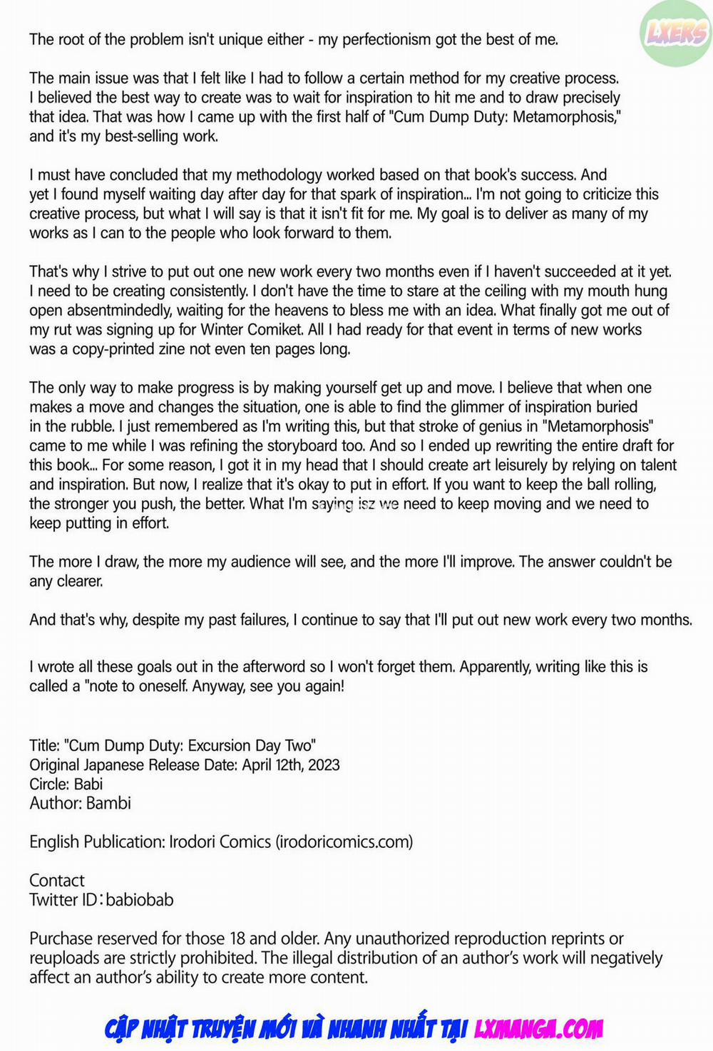 Nhiệm vụ của bình chứa tôn 3: Excursion Day Two trang 71