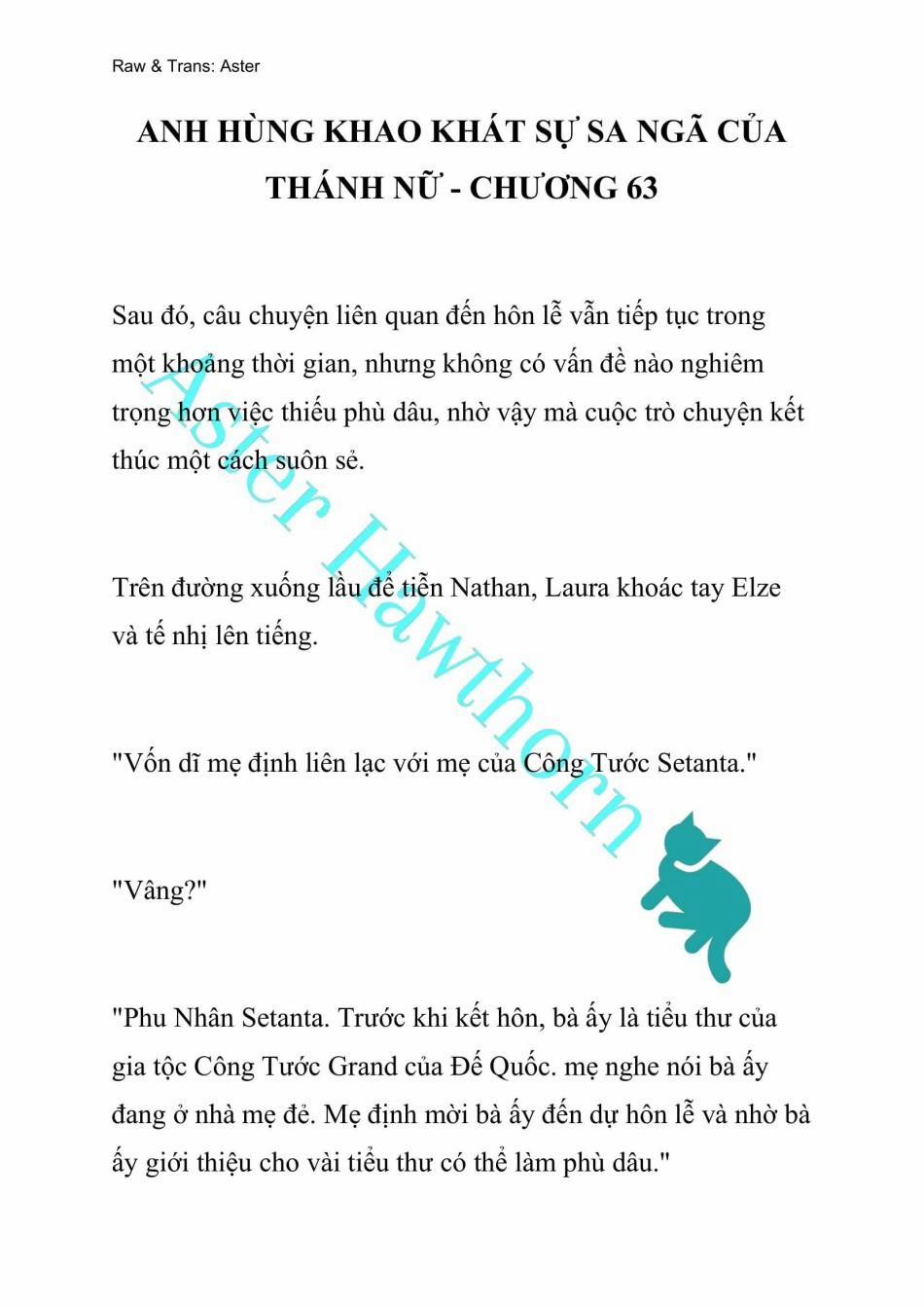 [Novel] Anh Hùng Khao Khát Sự Sa Ngã Của Thánh Nữ 63 trang 0