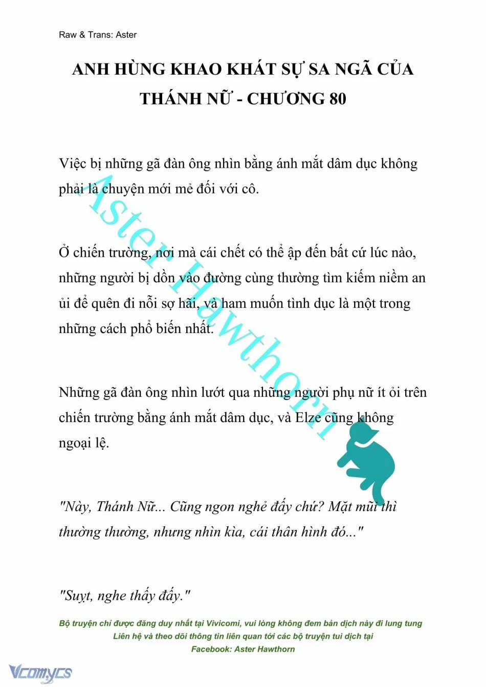 [Novel] Anh Hùng Khao Khát Sự Sa Ngã Của Thánh Nữ 80 trang 0