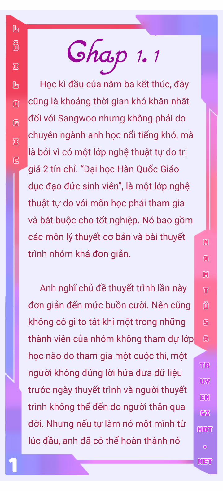 [Novel] Lỗi Logic 1.1 trang 1