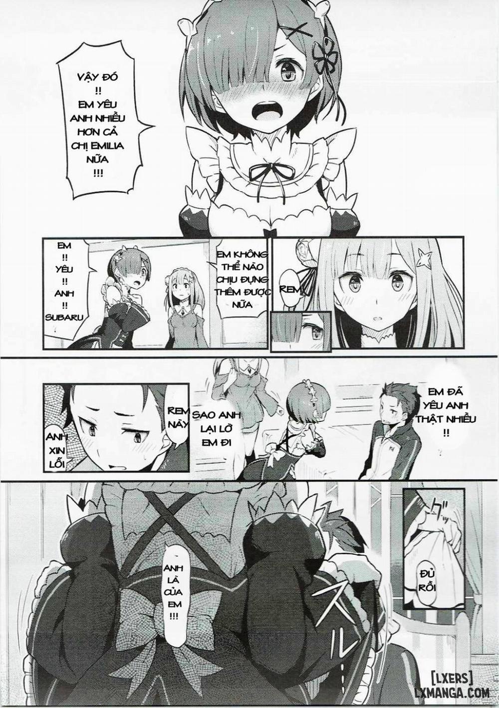 Rem no Emilia Kuttsuke Daisakusen Oneshot trang 3