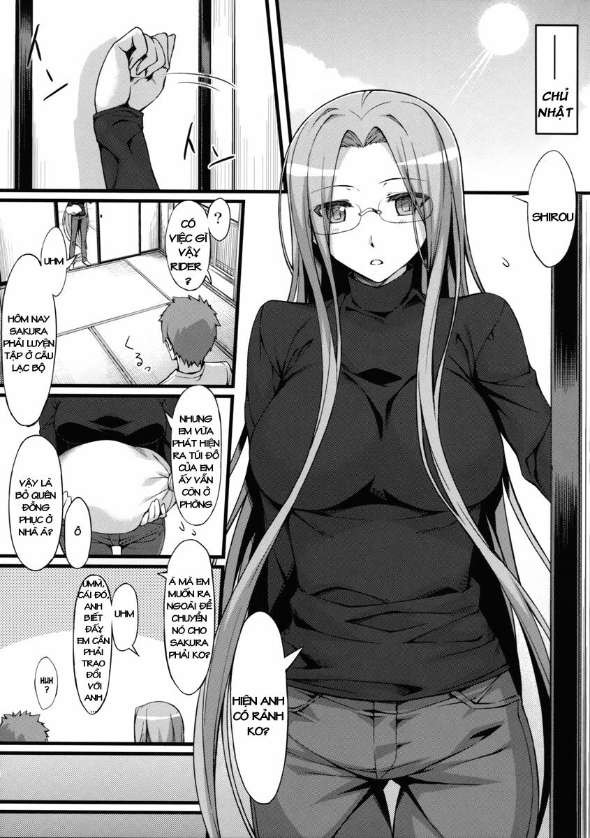 Rider san to Gakusei Fuku. (Fate Hollow Ataraxia) Oneshot trang 3