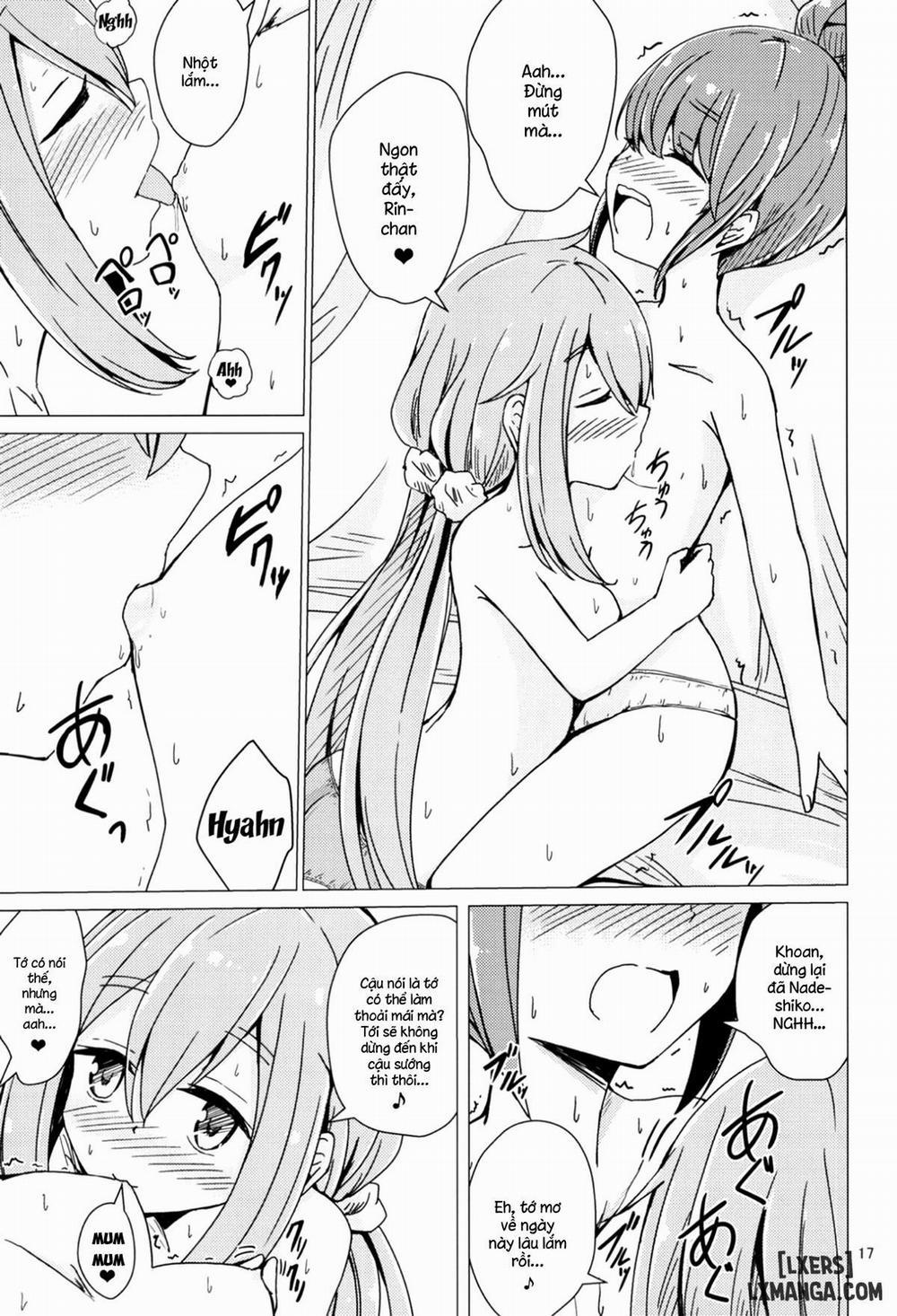 Sex Shinai to Derenai Tent ni Tojikomerareta NadeRin Oneshot trang 15